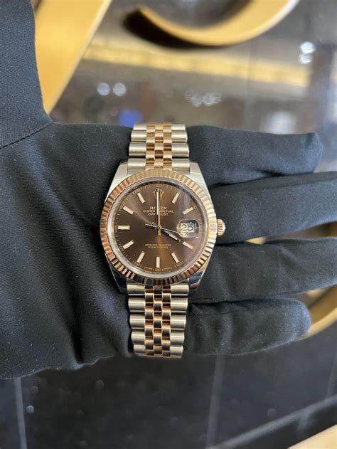 rolex dark chocolate|rolex datejust 41mm chocolate dial.